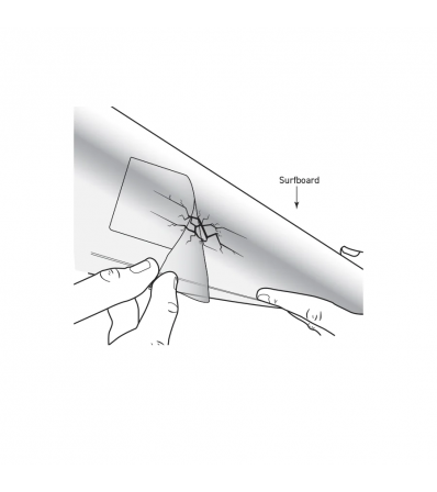 Комплект за поправка O&E Waterproof Ding Tape 3Pc Larger Surfboard Repair Kit